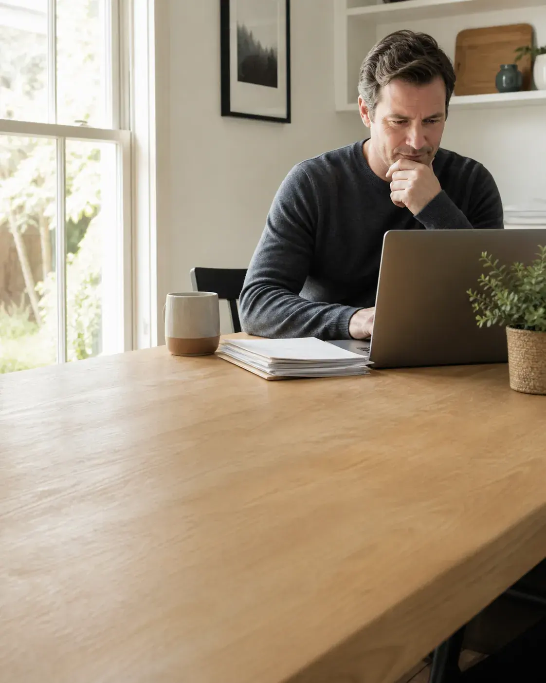 Buyer reviewing a dealer quote at home